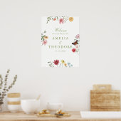 Wildflower Garden Wedding Welcome Poster (Keuken)