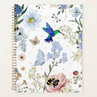 Wildflower Garden with Hummingbird and Woodland Planner
