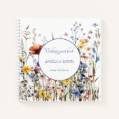 Wildflower Gastenboek voor Bruiloften Notitieboek (Voorkant)