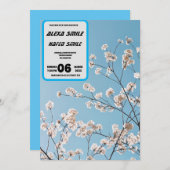 Wildflower Gatefold bruiloft uitnodiging, wo Kaart (Voorkant / Achterkant)