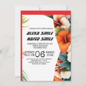 Wildflower Gatefold bruiloft uitnodiging,  wo Kaart (Voorkant)