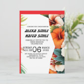 Wildflower Gatefold bruiloft uitnodiging,  wo Kaart (Staand voorkant)