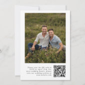 Wildflower Gay QR Code Foto bruiloft Kaart (Achterkant)