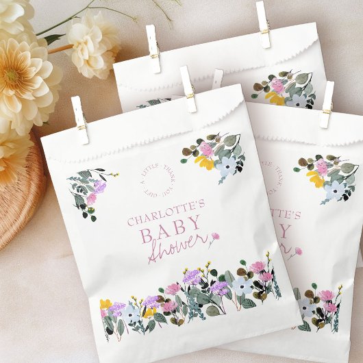 Wildflower gazon klein dank u cadeau Baby shower Bedankzakje