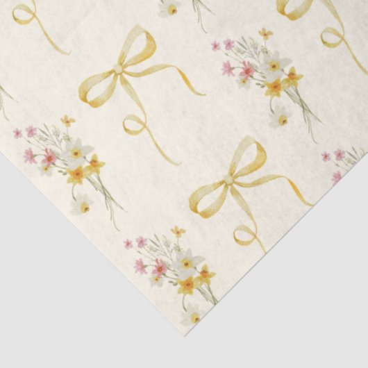 Wildflower gele jongen Baby in Bloom Tissuepapier (Detail)