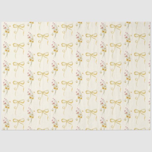 Wildflower gele jongen Baby in Bloom Tissuepapier (Voorkant)