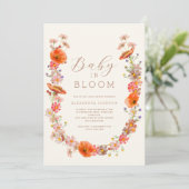 Wildflower Genderneutraal Baby shower Kaart (Staand voorkant)