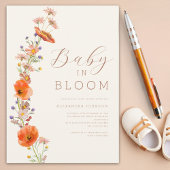 Wildflower Genderneutraal Baby shower Kaart