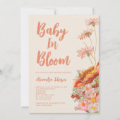 Wildflower Genderneutraal Herfst Baby shower Kaart (Voorkant)