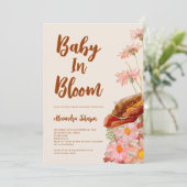 Wildflower Genderneutraal Herfst Baby shower Kaart (Staand voorkant)