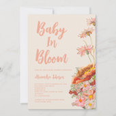 Wildflower Genderneutraal Herfst Baby shower Kaart (Voorkant)