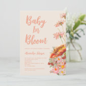 Wildflower Genderneutraal Herfst Baby shower Kaart (Staand voorkant)