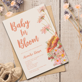 Wildflower Genderneutraal Herfst Baby shower Kaart