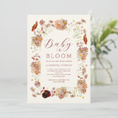 Wildflower Genderneutraal Herfst Baby shower Kaart (Staand voorkant)