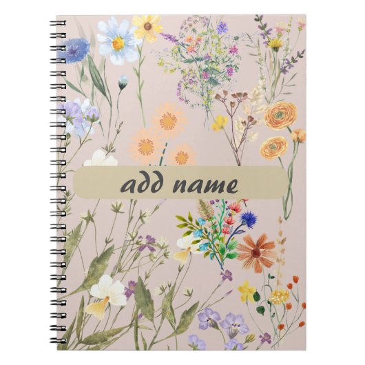 Wildflower Gepersonaliseerd tijdschrift, Gepersona Notitieboek (Voorkant)