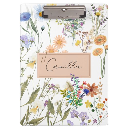 Wildflower gepersonaliseerd tijdschrift Gepersonal Klembord (Voorkant)