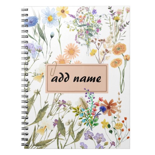 Wildflower gepersonaliseerd tijdschrift Gepersonal Notitieboek (Voorkant)