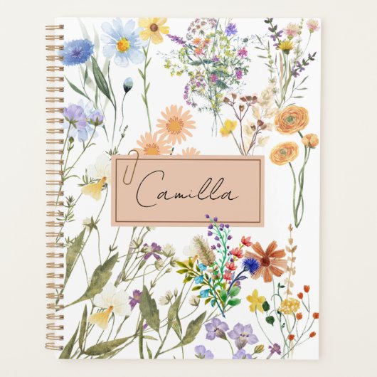 Wildflower gepersonaliseerd tijdschrift Gepersonal Planner (Voorkant)