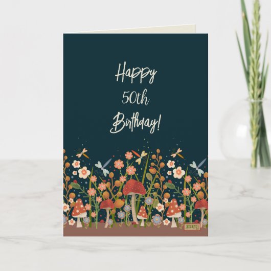 Wildflower  Gepersonaliseerd Verjaardag Kaart (Voorkant)