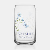 Wildflower gepersonaliseerd Vrijgezellenfeest ijsk Blikvorm Glas (Achterkant)