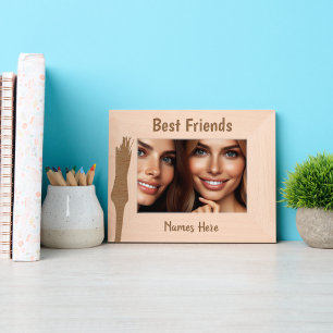 Wildflower gepersonaliseerde beste vriend gegraveerde lijstjes