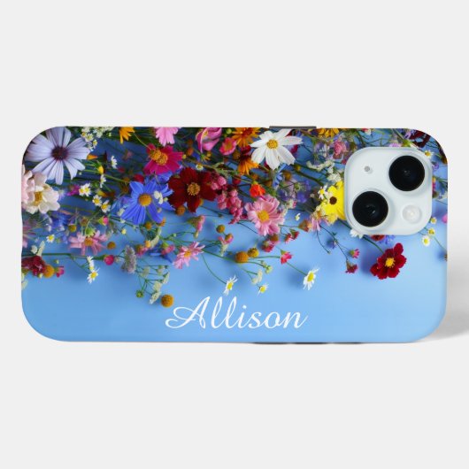 Wildflower gepersonaliseerde iPhone Case (Achterkant (horizontaal))