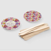 Wildflower gepersonaliseerde tuin Baby shower Handwaaier (Niet-gemonteerd)