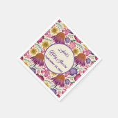 Wildflower gepersonaliseerde tuin Baby shower Servet (Hoek)