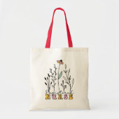 Wildflower Geregistreerde Verpleegster Tote Bag (Voorkant)