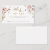 Wildflower Geslacht Neutrale Luier Spel Ticket Informatiekaartje (Voorkant / Achterkant)