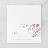 Wildflower gevouwen plaats kaart plaatskaartje (Buitenkant ongevouwen)