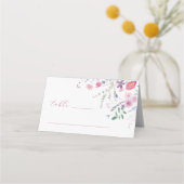 Wildflower gevouwen plaats kaart plaatskaartje (Voorkant)