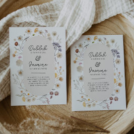 Wildflower gezamenlijke verjaardagsuitnodiging kaart