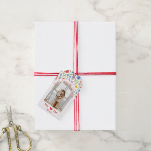 Wildflower Gift Label - 'We Love You Mom' Cadeaulabel