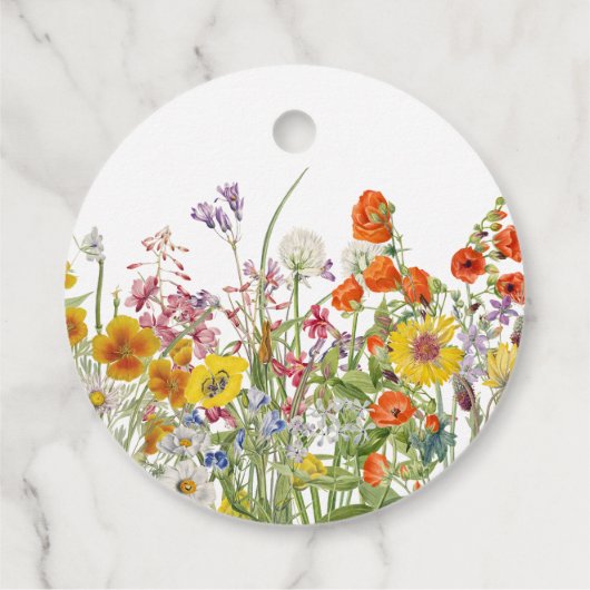 Wildflower Gift Labels - Wedding Favor Labels (Achterkant)