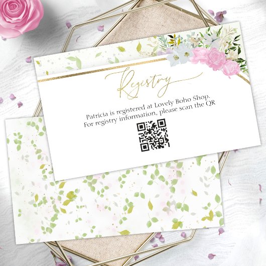 Wildflower Gift Registry QR Kaart Vrijgezellenfees