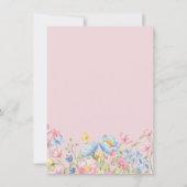 Wildflower Girl Baby Shower Kaart (Achterkant)