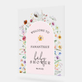Wildflower Girl Baby shower Welkom Acryl Bord (Hoek)