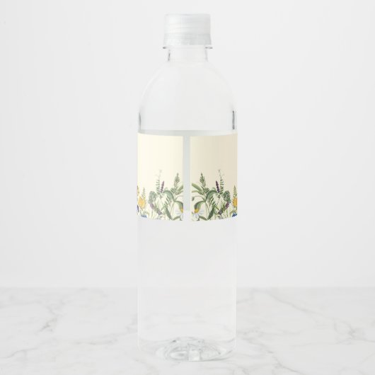 Wildflower Girl Boho 2e verjaardag Waterfles Etiket (Achterkant)