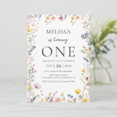 Wildflower Girl Verjaardag Uitnodiging (Staand voorkant)