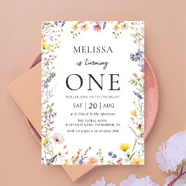 Wildflower Girl Verjaardag Uitnodiging