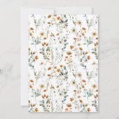 Wildflower girly Verjaardagsfeest Kaart (Achterkant)