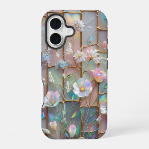 Wildflower Glas in lood iPhone Case 16 Hoesje