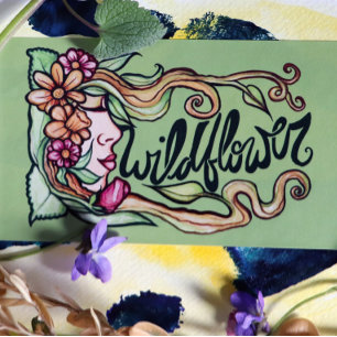 Wildflower Goddess Rechthoekige Sticker