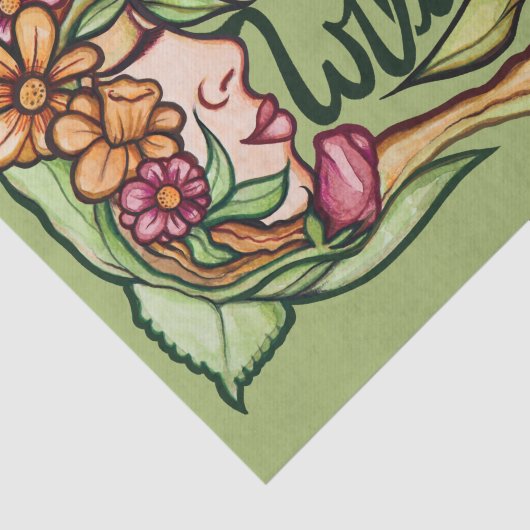 Wildflower Goddess Tissuepapier (Detail)