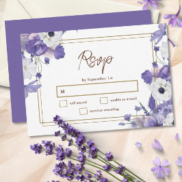 Wildflower Gold Geometrische rustieke Paarse bruil