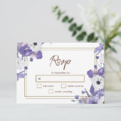 Wildflower Gold Geometrische rustieke Paarse bruil (Staand voorkant)