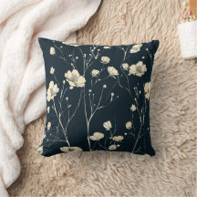 Wildflower gooi kussen, bloemen decoratief kussen,