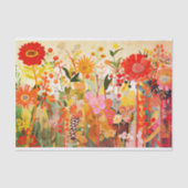 Wildflower Goud Sinaasappel Abstract Schilderen De Tissuepapier (Voorkant)