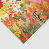 Wildflower Goud Sinaasappel Abstract Schilderen De Tissuepapier (Detail)